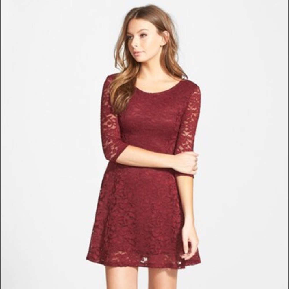 Lush Red Lace Dress